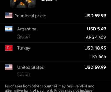 [BO4] they forgot to update their price on Xbox Store Argentina/Turkey region 🤦‍♂️🤦‍♂️