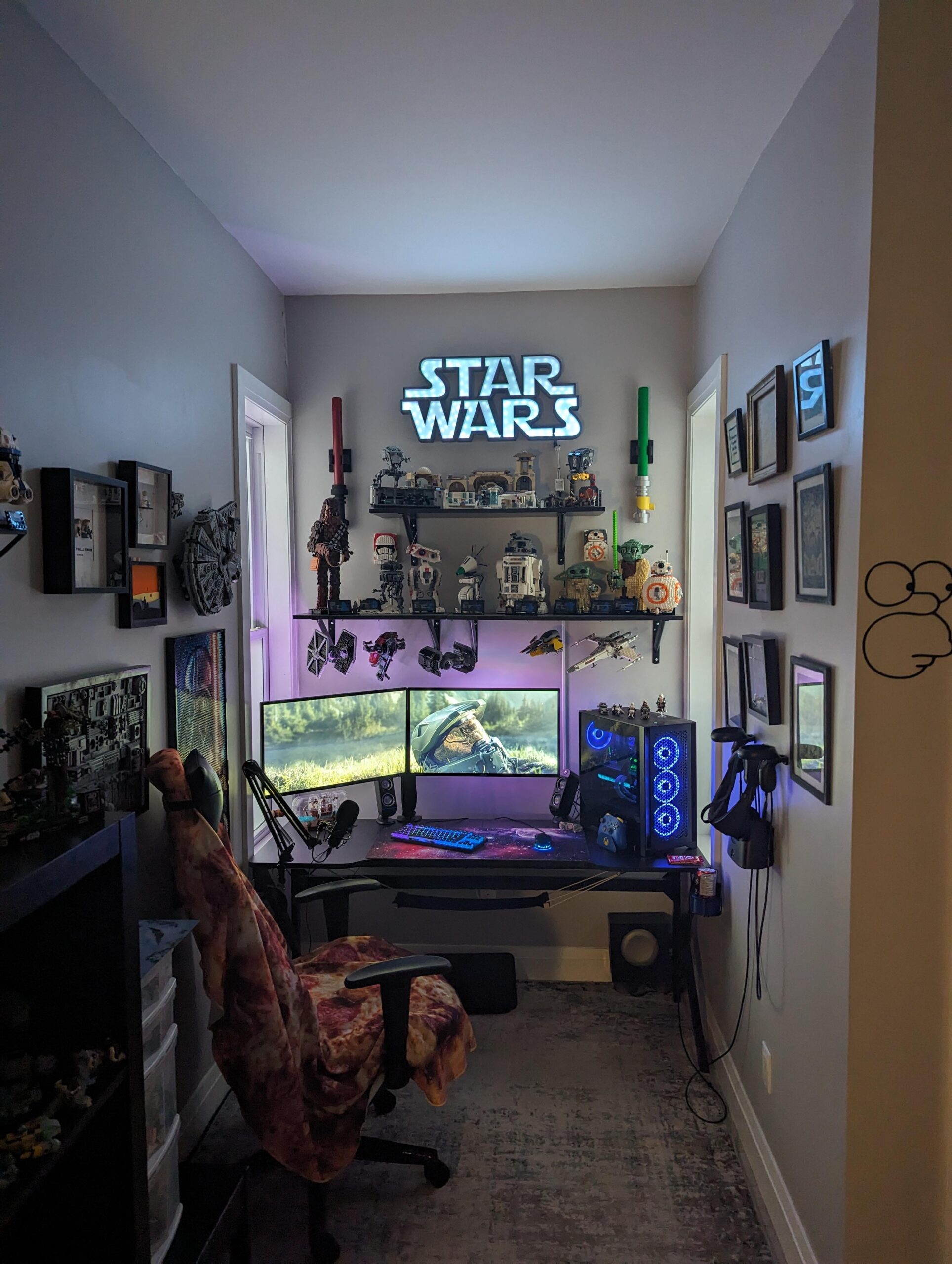Made the best of an oddly shaped room Made the best of an oddly shaped room