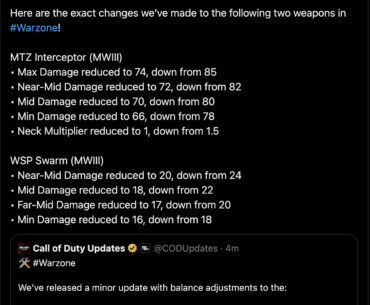 [Raven] Here are the exact changes we’ve made to the following two weapons in Warzone