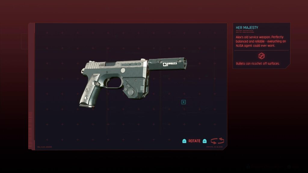Of all of the easter eggs buried in 2077, the coolest one that I never thought I'd see is Snake's SOCOM. I'll NEVER use another side arm for the rest of the game. 🤣