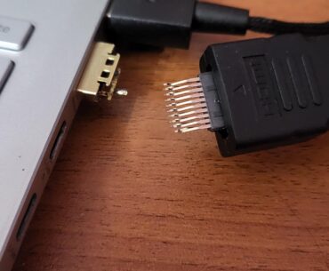 So I was unplugging the hdmi port from my laptop and...