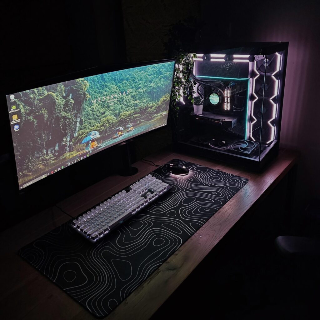 2024 battlestation with warm LEDs