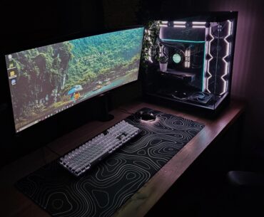 2024 battlestation with warm LEDs