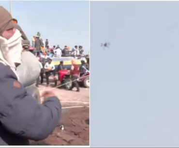 Farmers fly kites to combat drones dropping tear gas at Haryana-Punjab border