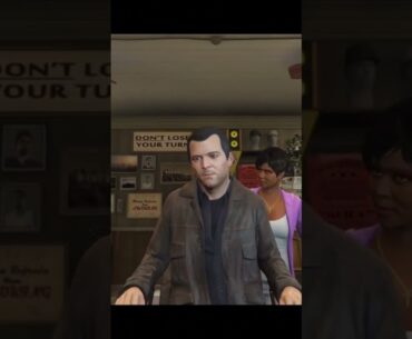 GTA V - MICHAEL TRIED TO GET A HAIRCUT