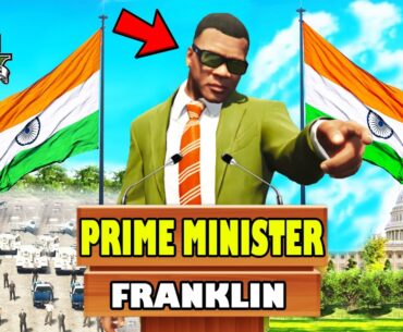 Franklin's First Day As A PRIME MINISTER In Los Santos GTA 5 | SHINCHAN and CHOP