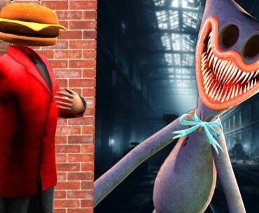 NIGHTMARE Huggy Wuggy is Chasing Us in Gmod! (Garry's Mod Poppy Playtime RP)