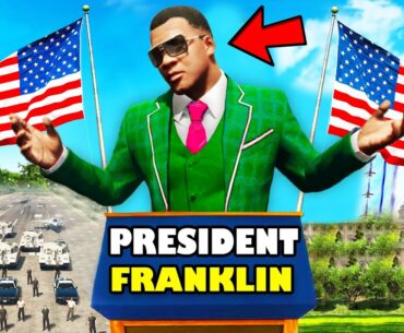 Franklin's First Day As A PRESIDENT In Los Santos GTA 5 | SHINCHAN and CHOP