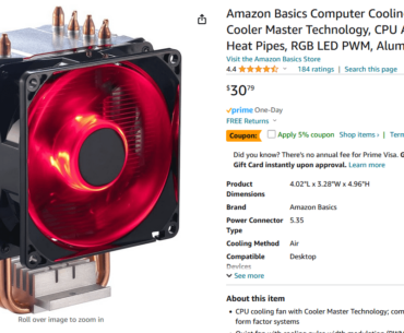 Amazon basics cpu cooler? This thing even work?