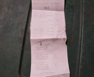My receipt for my Gamecube