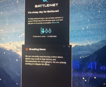 Apparently battle.net is experienceing a ddos attack