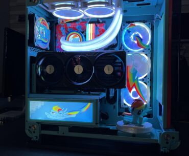 Client asked for a Rainbow Dash themed computer