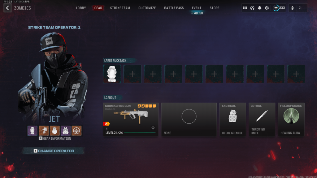 Just curious did anyone else lose the stuff in their Rucksack after the downtime today?