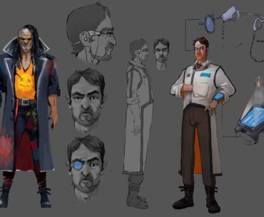 Character Art for our upcoming Cyberpunk Frankenstein visual novel