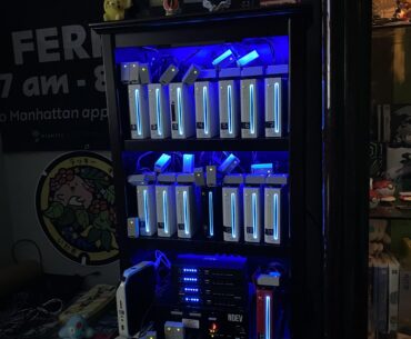 Modded my Wiis to keep the Disc Drive LEDs on! Wii Shelf looking SLEEK!