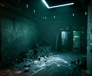 This corridor is a bit grubby, isn't it?