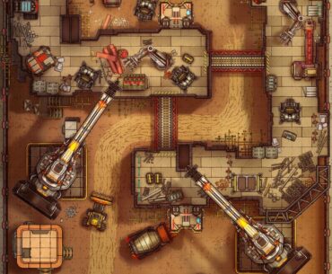 Construction Site Battlemap - New Czepeku Sci-Fi Map [33x64]