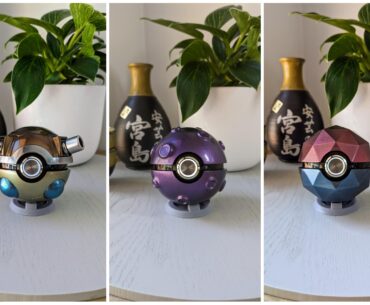 Some Pokeballs I designed, printed and painted