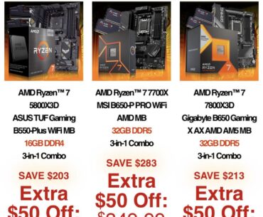 These sale prices are just ridiculous. Like how can they even go so low? The 5800X3D is usually about 300 alone!