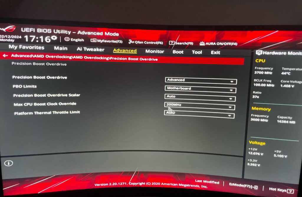 Ryzen 5600x w Asus B550-I no curve optimizer