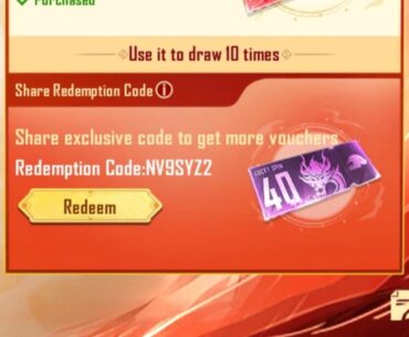 You can redeem vouchers using my redemption code