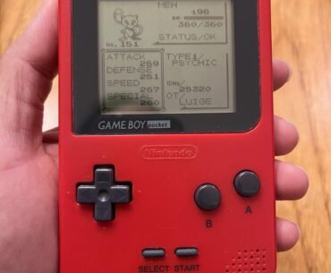 Found at my parents house, my Pokemon Red cartridge with legit Mew with 14 y/o batteries still working in my Game Boy Pocket