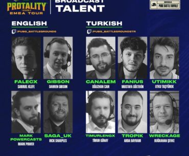 Talent Crews for the upcoming Protality Event.