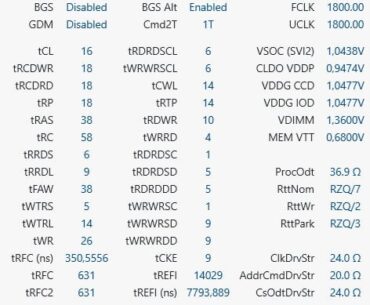 Optimizing Micron E-Die 3600 c16