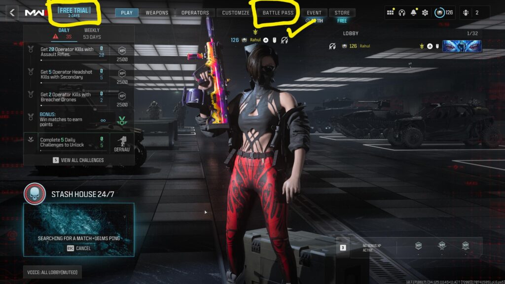 Why is it showing 2 days trial period when I have bought the game and also battle pass?