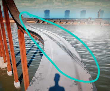 Why are there tire tracks on the roller coaster? Does anyone have an explanation for this?