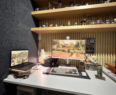 After about a month’s worth of progress, finally got shelves installed