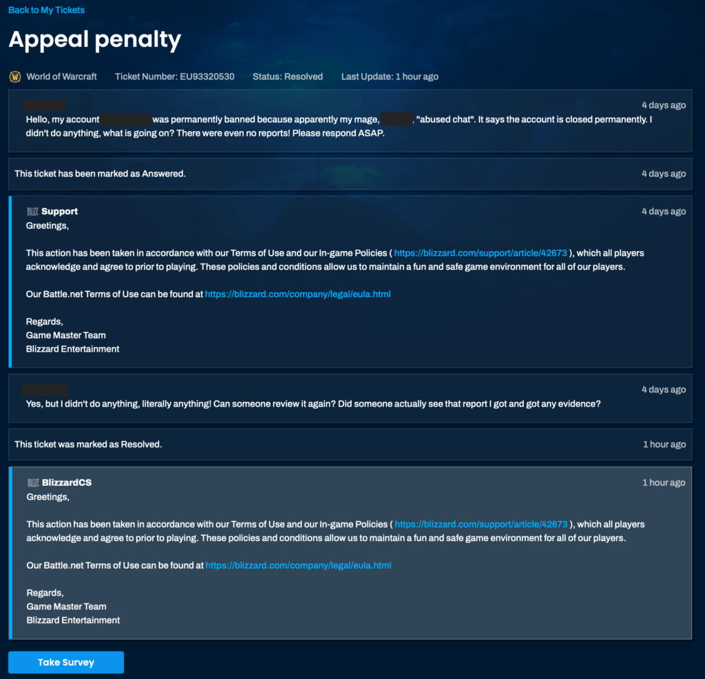 The current state of customer support in Blizzard Entertainment (A multi-billion dollar company) The current state of customer support in Blizzard Entertainment (A multi-billion dollar company)