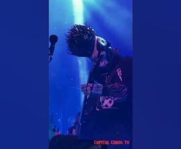 The lead singer of Static-X died in 2014, and now the band tours with "Xer0" as the lead singer who wears a death mask of Wayne Static