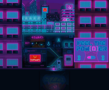 This cyber-pizza sucks.. Pixel Cyberpunk Animation by me @Gabpixels