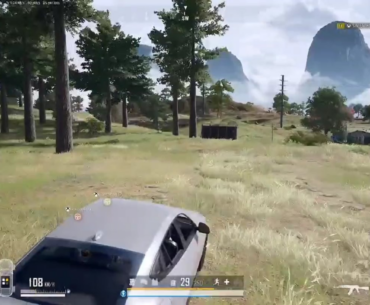 Psychopath drives two teamates into the blue.