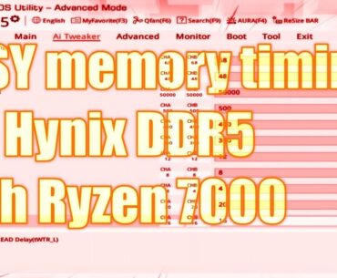 Easy memory timings DDR5 valid for 7800x3d?