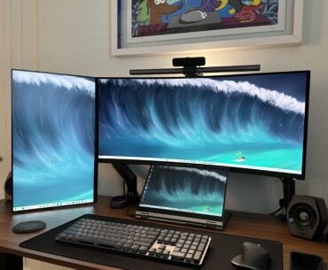Had to move the desktop to the floor to make room for the vertical 24” - WFH/Gaming setup. Sorry no RGB