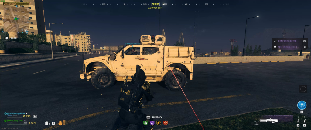 If you use the stormender the truck turret gets a laser and starts tracking you on its own??