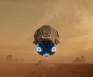 Lone hoverbike scout roaming the infernal wastes [OC]