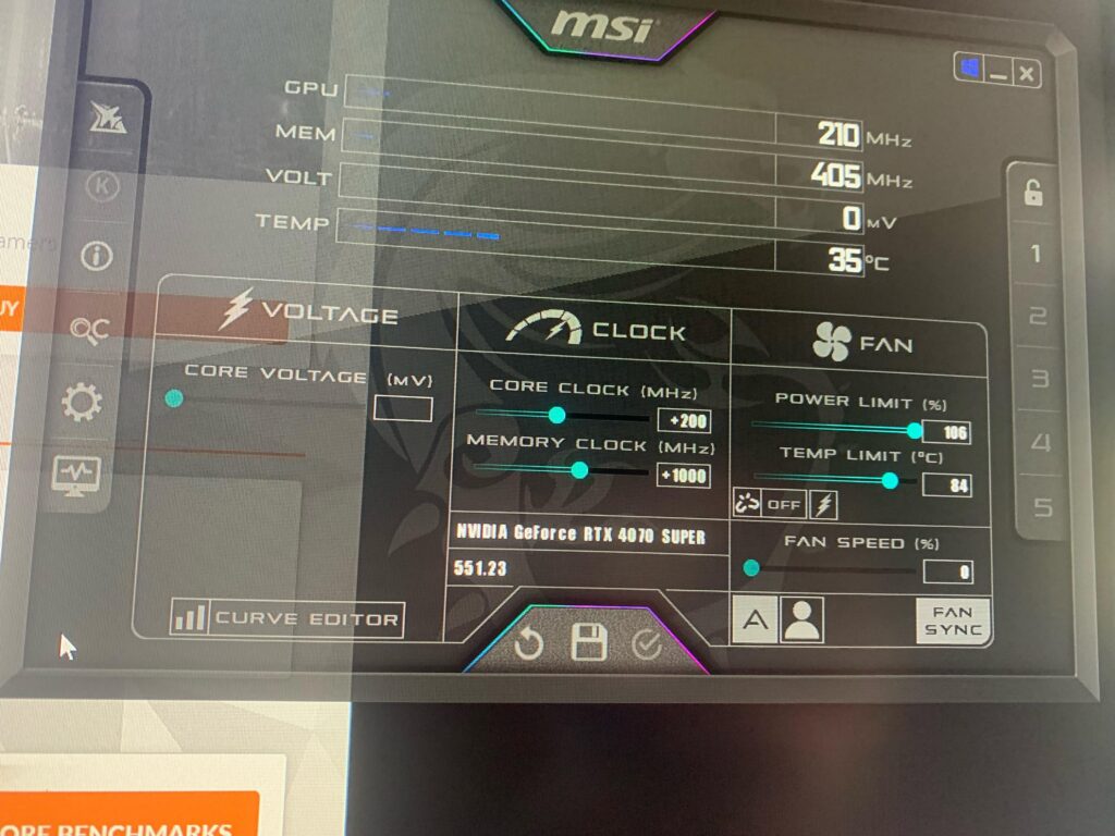 4070S overclock