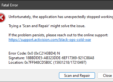 Getting this error upon opening the game, any idea how to fix it?