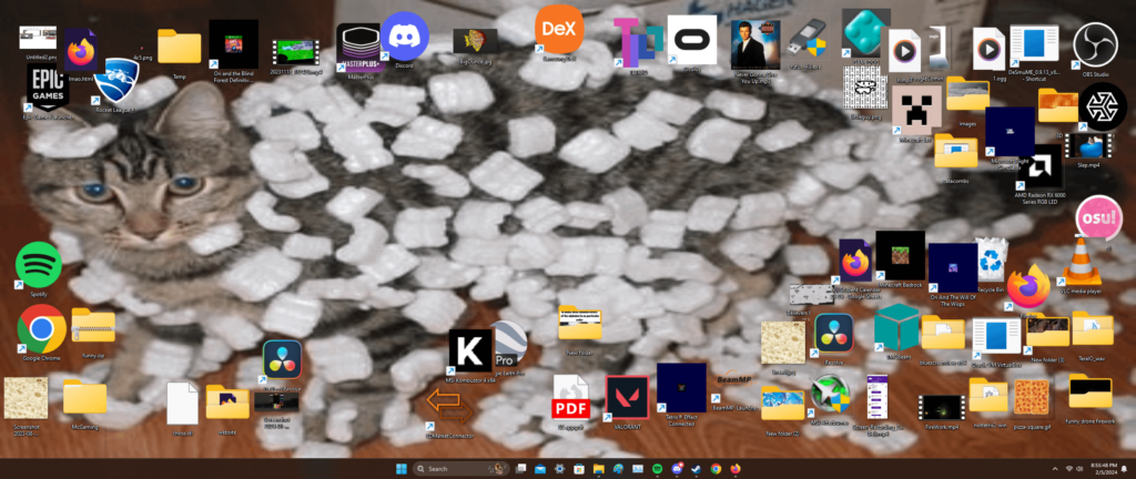 How much do you organize your desktop?