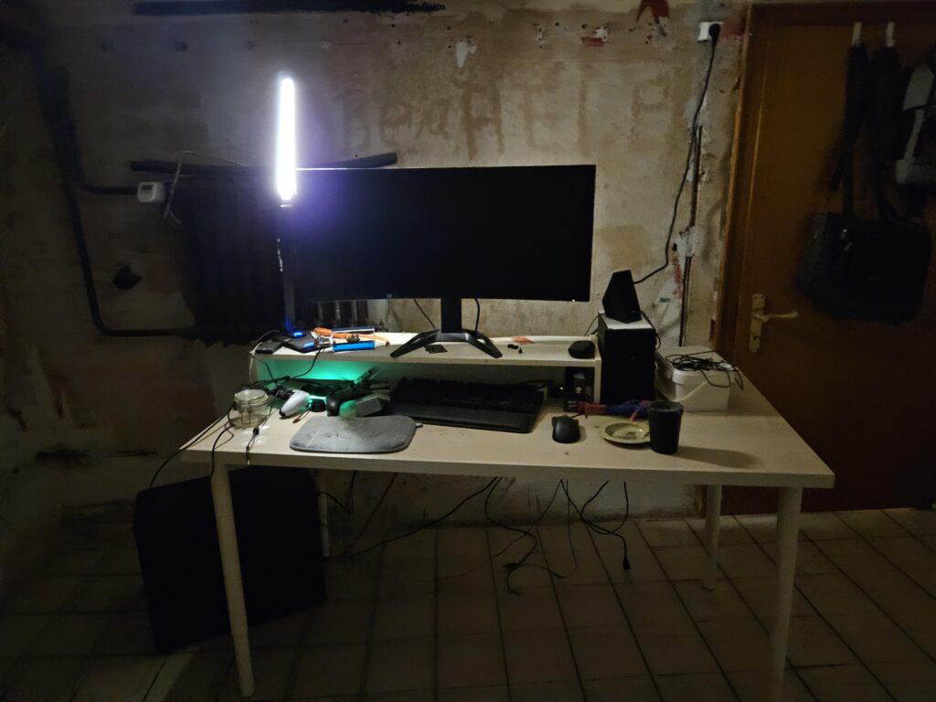 Battlestation while renovating the room