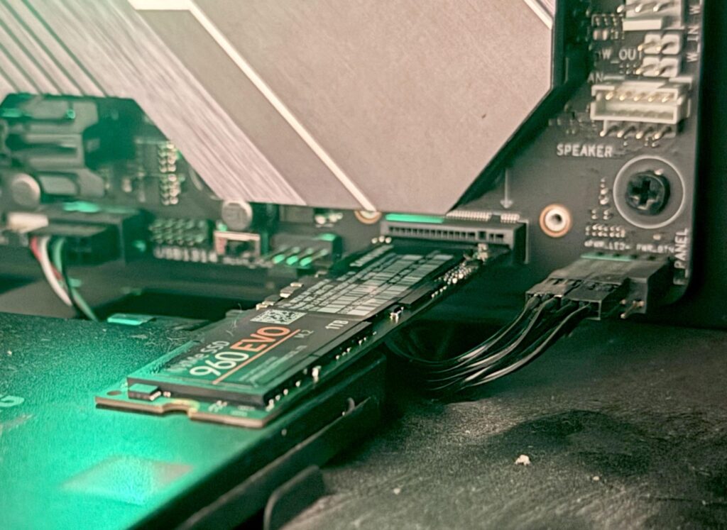My perpendicular M.2 port is causing me anxiety. Suggestions?