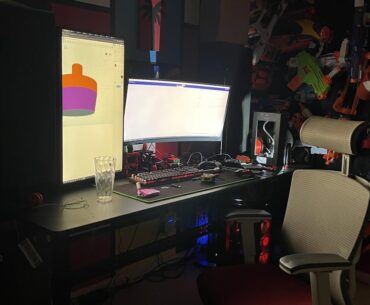 what do yall think? ik the speakers are a bit much but i reorganized and didnt have another use for them