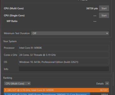 14900k with a Lian Li Galahad 2 Performance, 253W running at mid 70s, my score is lower than it should be? What is the deal? Everything in BIOS is on auto.