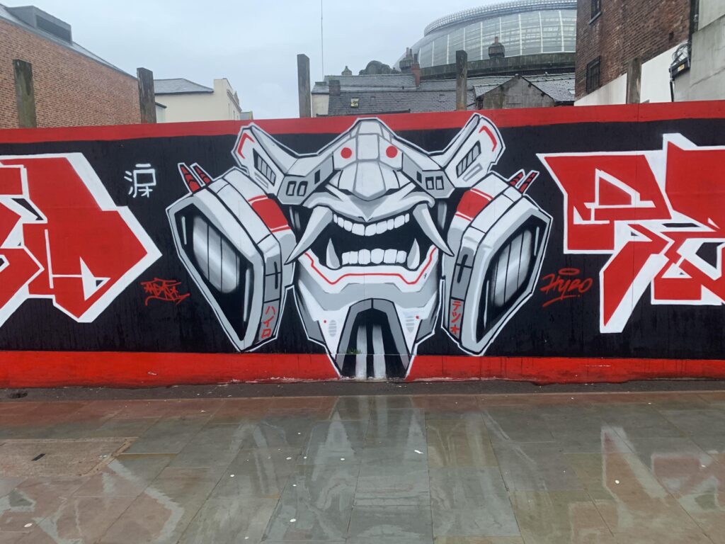 Some pretty cool cyberpunk graffiti