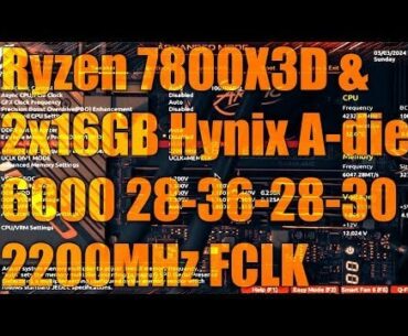 First go at RAM overclocking (SK Hynix A-Die 2x16GB, 6000Mt/s CL28), how to improve?