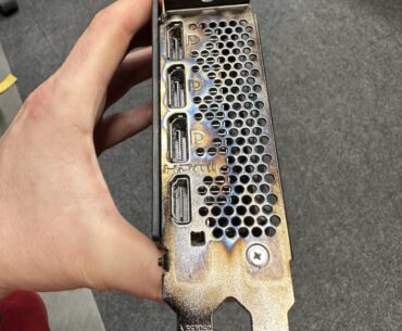Just got this 3050 and I think someone fried BBQ on this grill.