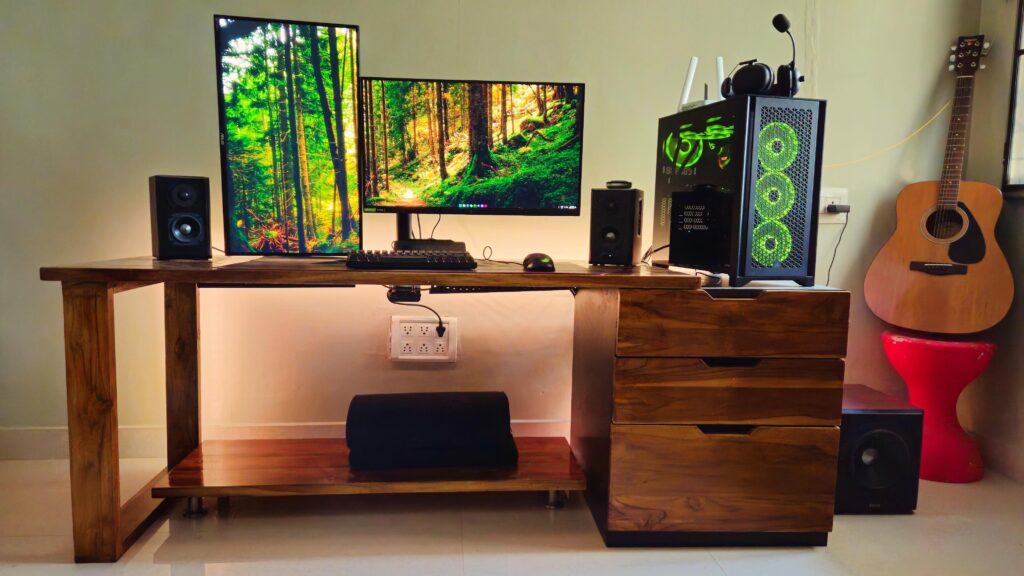 My setup...but wall decor pending:(